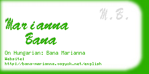 marianna bana business card